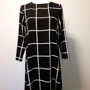 Midi A-line Dress Black